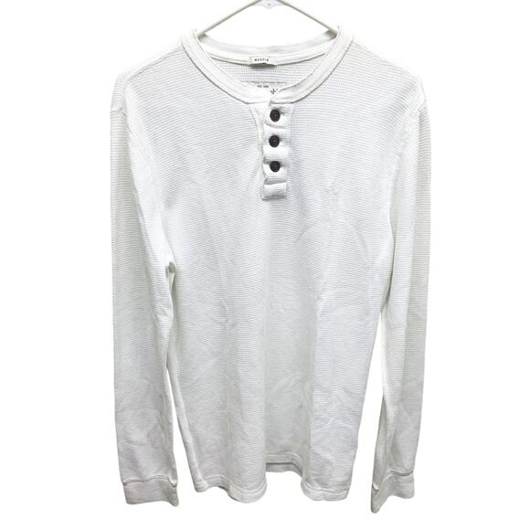 A&F Abercrombie & Fitch White Moose Logo Thermal Muscle Henley Size S - Picture 1 of 7
